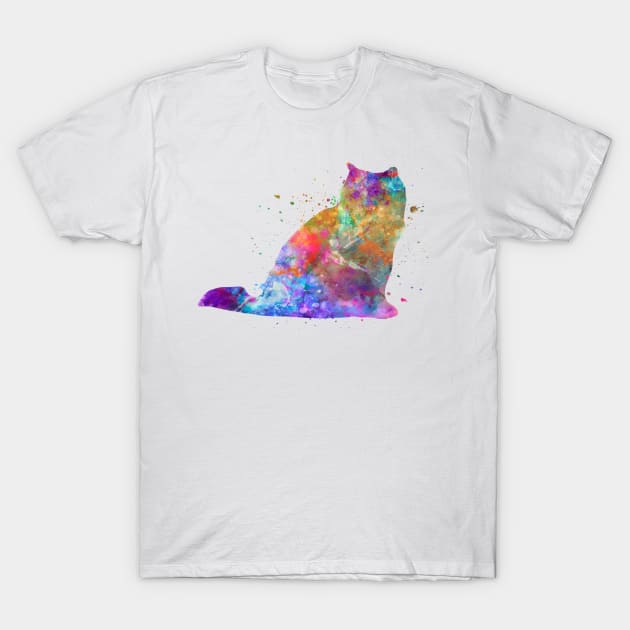 Himalayan cat in watercolor T-Shirt by PaulrommerArt